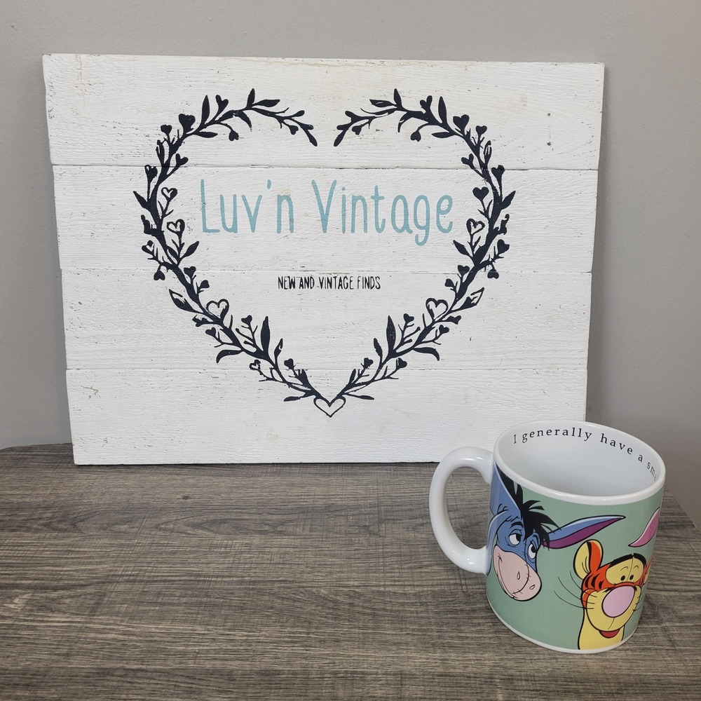 The Disney Store Winnie The Pooh Coffee Mug Eeyore Tigger Rabbit Cup Size 2 Cups